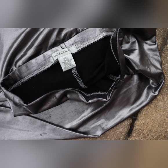 BOZZOLO Silver Leggings Size Small - Picture 3 of 3